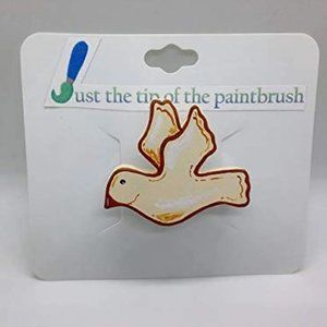 Wooden Dove Pin handmade handcrafted